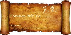 Fazekas Nóra névjegykártya